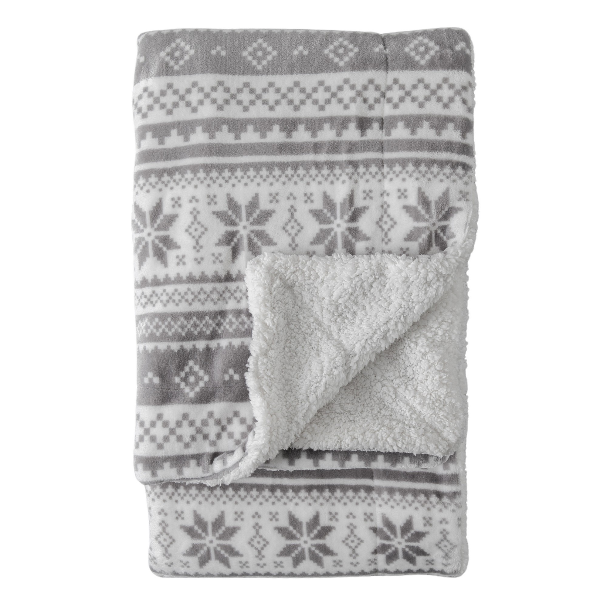 Scandi Sherpa Kilburn Scott Throw In Grey